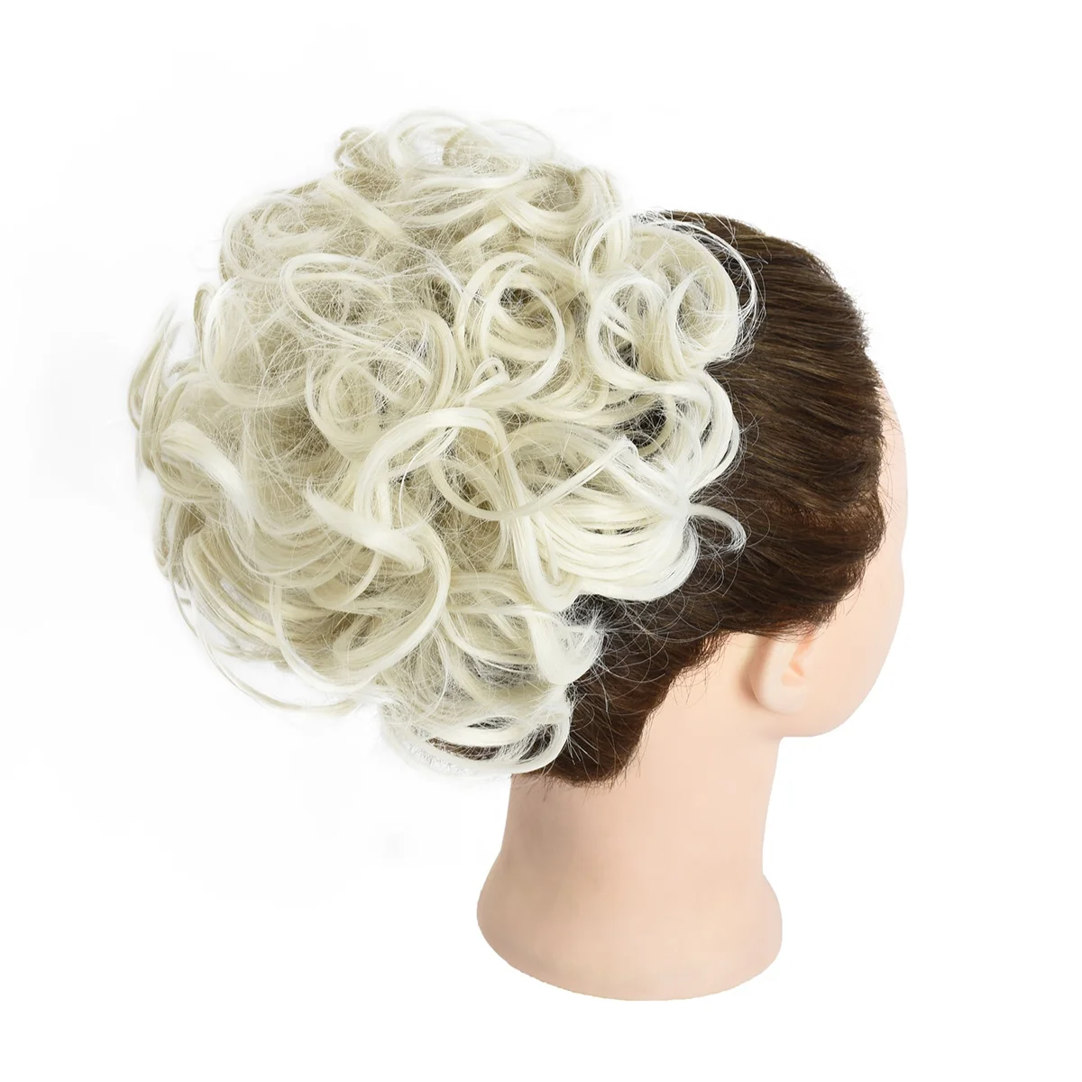 Free Shipping synthetic hair bun chignon ladies ponytail hair extension scrunchies elastic wave curly hairpieces scrunch