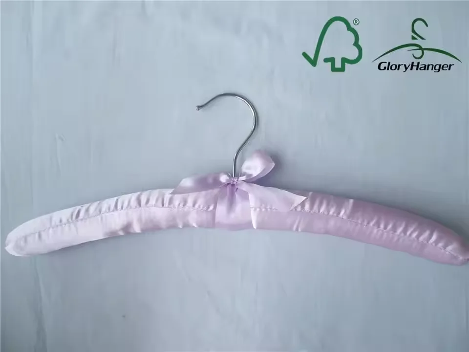 Satin Material and Clothes Clothing Type Padded Hanger factory sale Glory Hanger