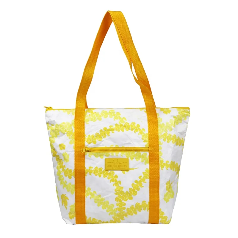 Hawaii style eco friendly untearable promotion shopping tyvek portable carrying tote bag