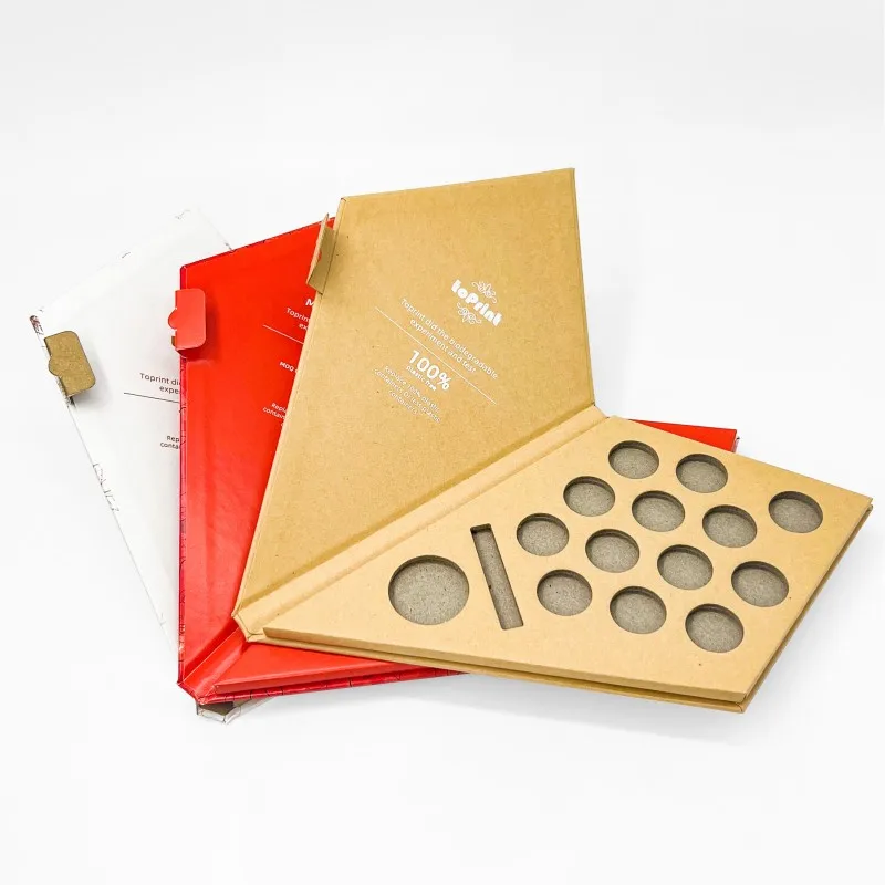 Экологически чистая палитра теней для век в форме сердца косметическая упаковка уникальная бумажная коробка на заказ День Святого Валентина любовь