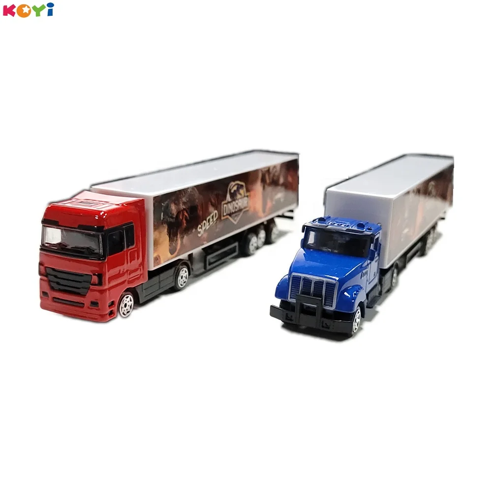 Promotion Products Truck Car Alloy Container Truck Toy Customizable Metal Truck Toy For Kids Greatest Gift Promotional Toys