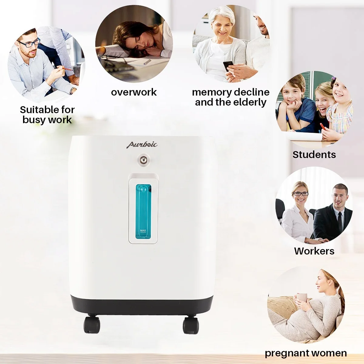 2-10l высокопоточный Регулируемый Медицинский Домашний Мини портативный кислородный концентратор с небулайзером