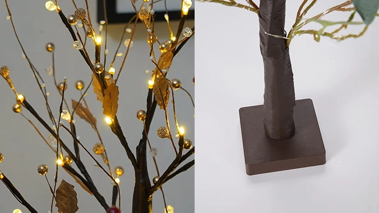 Artificial Gift 24 Led Battery Indoor Twinkling Cherry Table Decoration Light Led Led Thanksgiving Tree Light For Home Decor