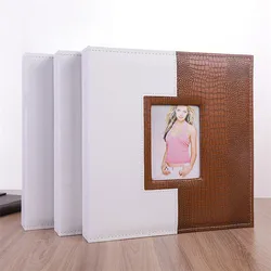 High quality leather home decoration DIY albums book stamp collecting album pullar album