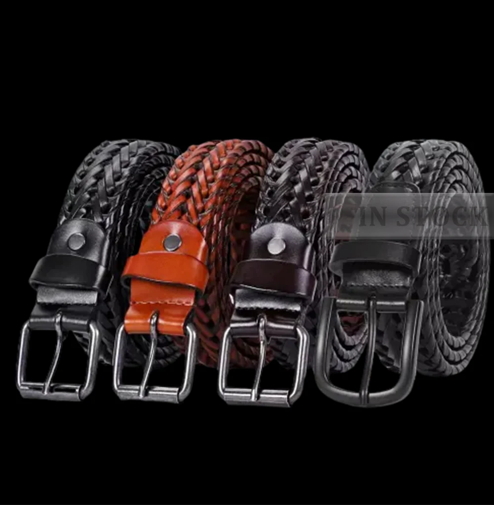 Высококачественный Плетеный ковбойский ремень ручной работы из натуральной кожи для мужчин винтажный плетеный ремень с пряжкой из сплава