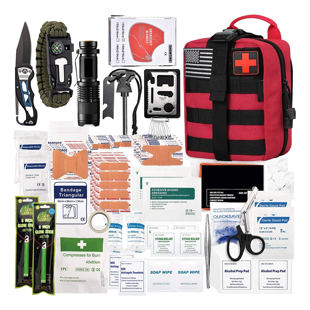 Zombie Emergency Waterproof Medical Kit Bag Black Personal Survival Firstaid Kit