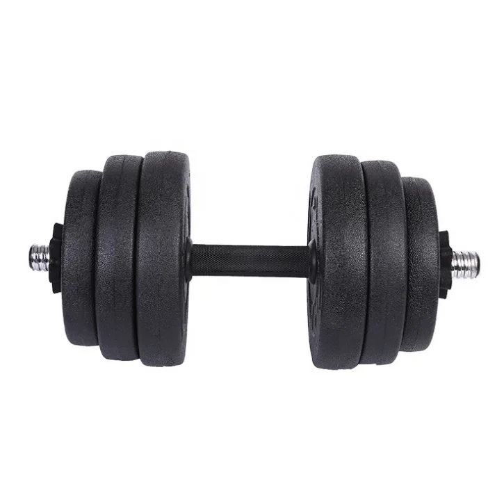 50kg Weight Lifting Environmental Plastic Concrete Material Cement Dumbbell