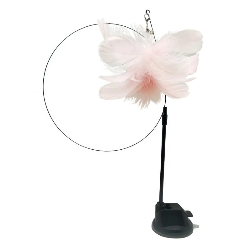 Interactive Cat Toy Funny Feather Bird with Bell Simulation Bird Pet Cat Stick Toy Kitten Teaser Wand Interactive Toy for Cats