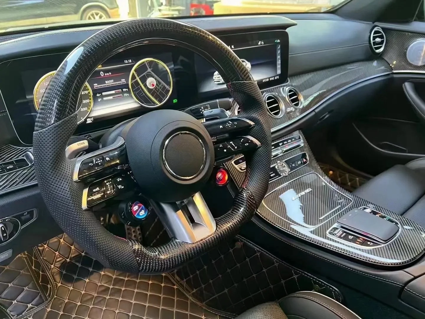 Автомобильный руль на заказ из углеродного волокна подходит для Mercedes-Benz C300 C200 C180 W204 W211W213 W205 W447 E63 Glc S G Class