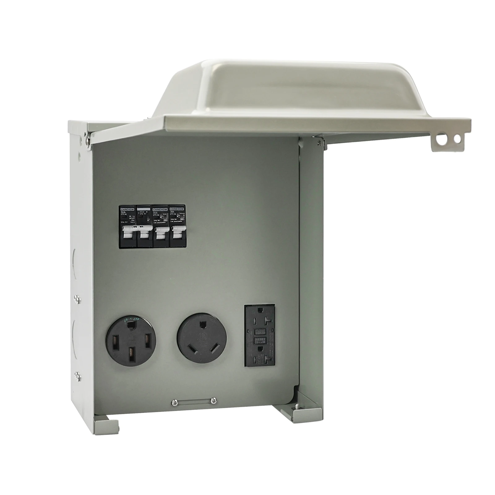 RV панель розетки 50A + 30A 20A TR GFCI с автоматическим выключателем NEMA TT-30R 14-50R 5-20R защищенная цепь розетка