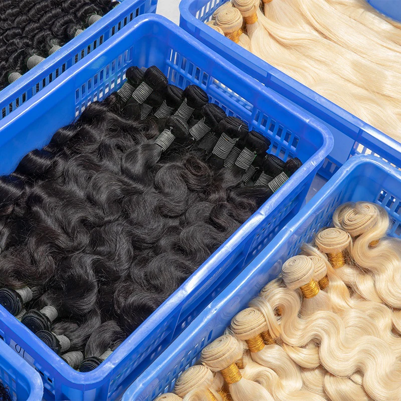 Wholesale natural hair product for black women, brazilian cuticle aligned loose wave human hair wigs bundles