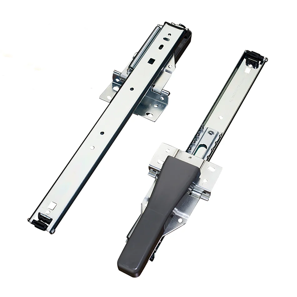 Fusaier Ball Bearing Drawer Guiding Slide Runner Pocket Door TV Track With Pneumatic Rod Telescopic Slide