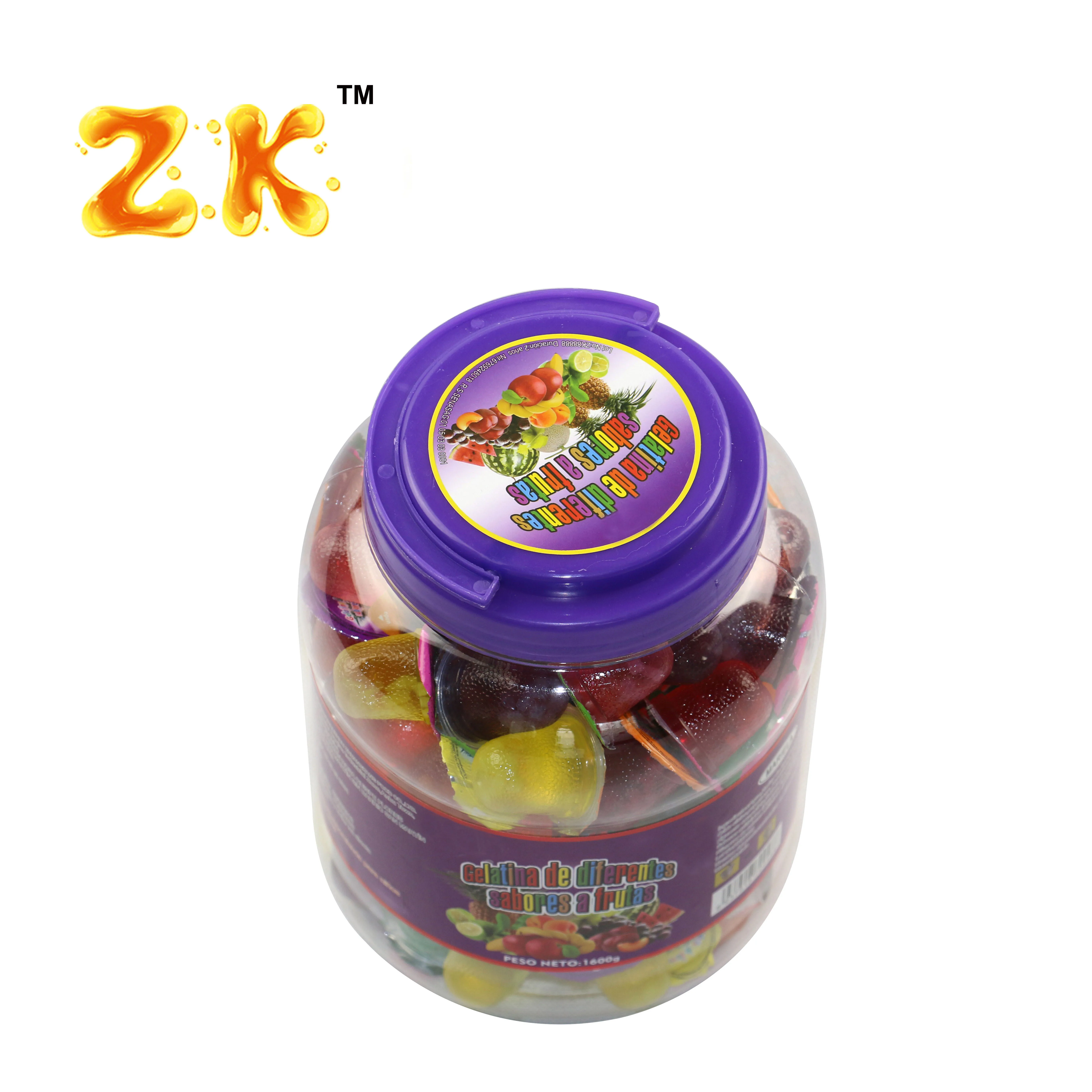 New Item in round Jars fruit Gelatina Jello