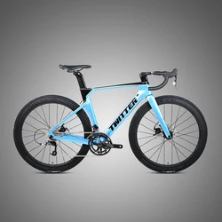 customized 700C 22 speed racing road bike thru axle 142mm carbon fiber road bicycles for adults