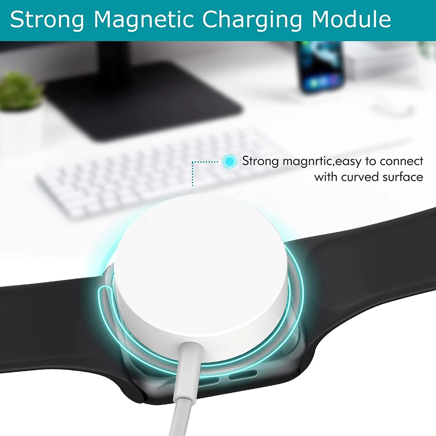 Magnetic Type C Watch Charger for iWatch SE 7 6 5 4 3 2 1 USB-C Charging Cable