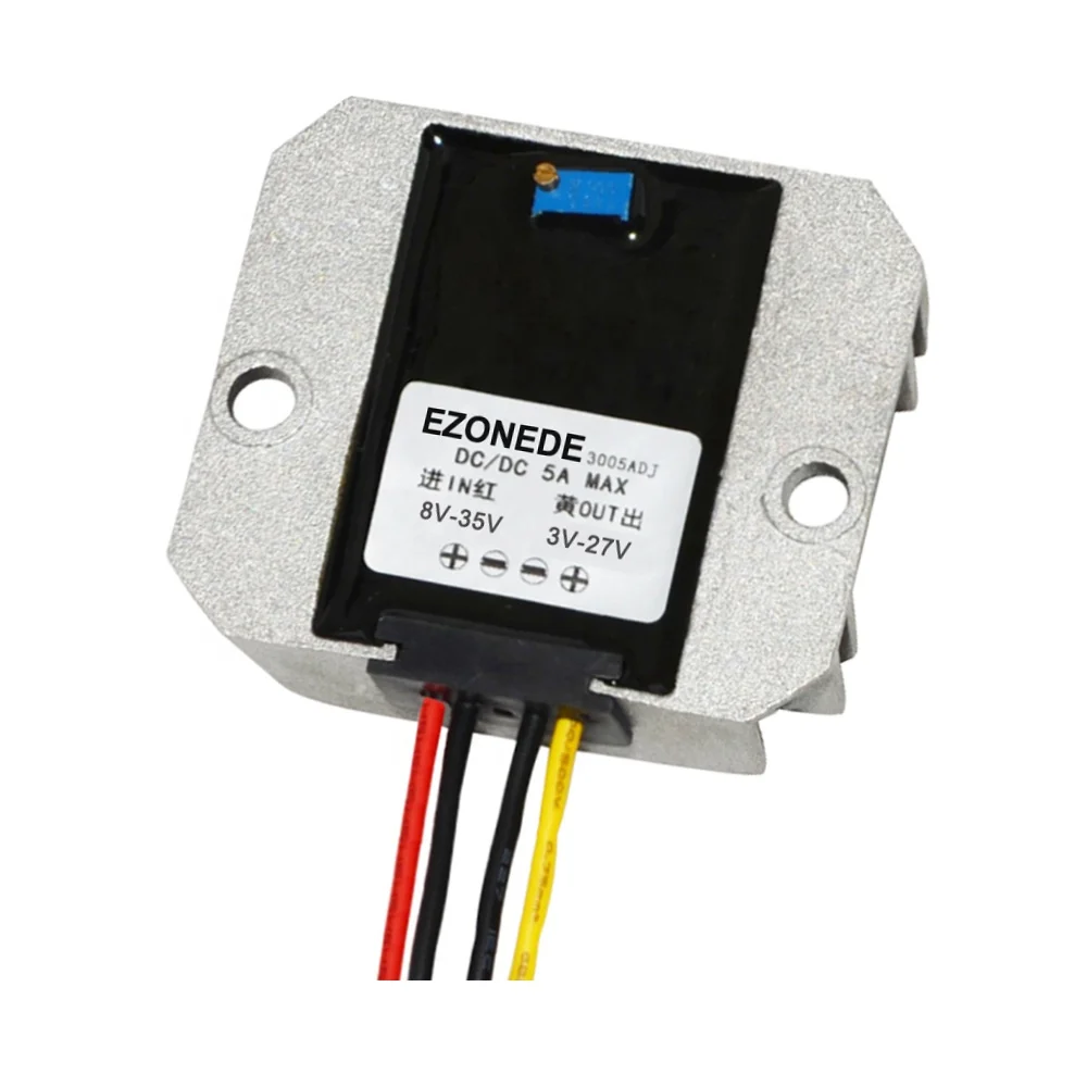 8-35V to 3-27V 5A DC-DC Converter 12V to 5V, 24V to 5V, 24V to 12V Adjustable Power Supply Converter Module Waterproof