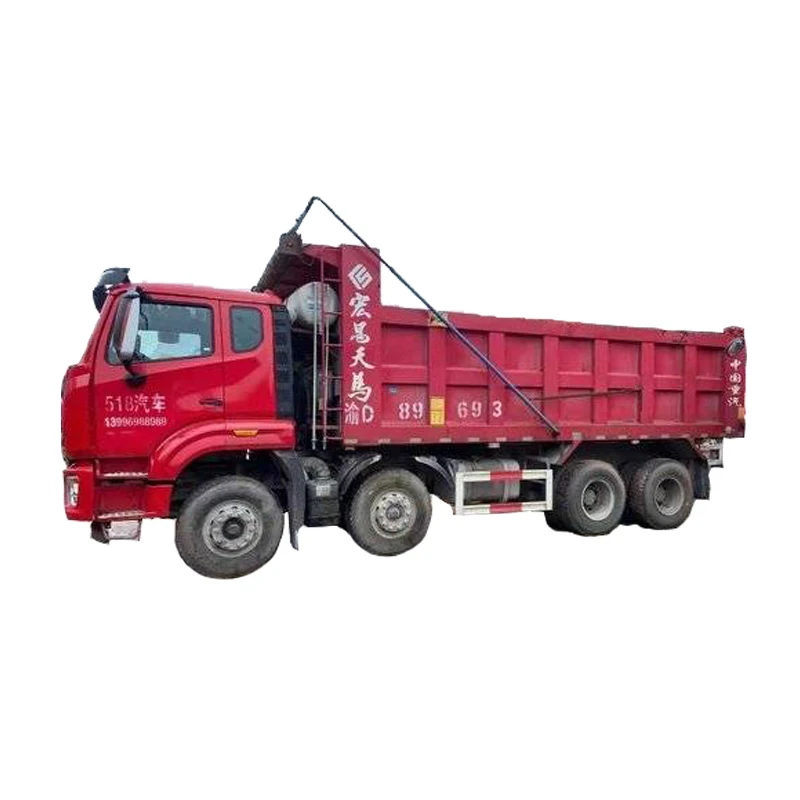 Haohan J5G heavy truck engine Sinotruk 340 horsepower 8X4 front four rear eight 6.5 meters used dump truck