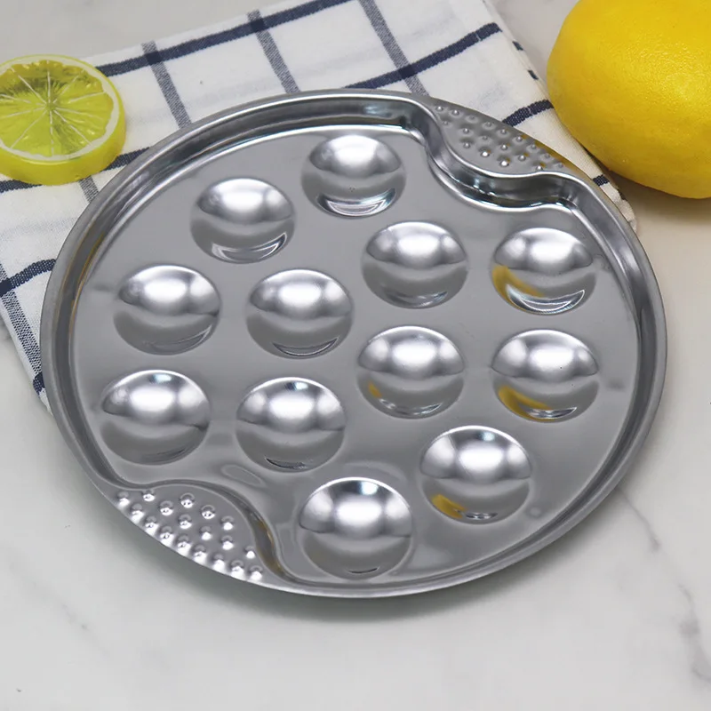 Platter Dishes Snail Oyster Mushroom Barbecue Serving Cooking Tray Stainless Steel Plates Restaurant And Kitchen Accessories