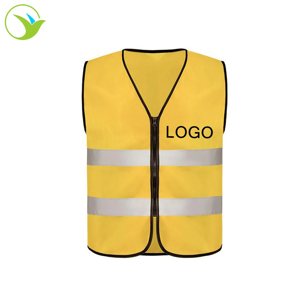 
Promotion zipper pockets yellow ansi 2 class reflective rescue jacket vest roadway high visibility safety reflection vest 