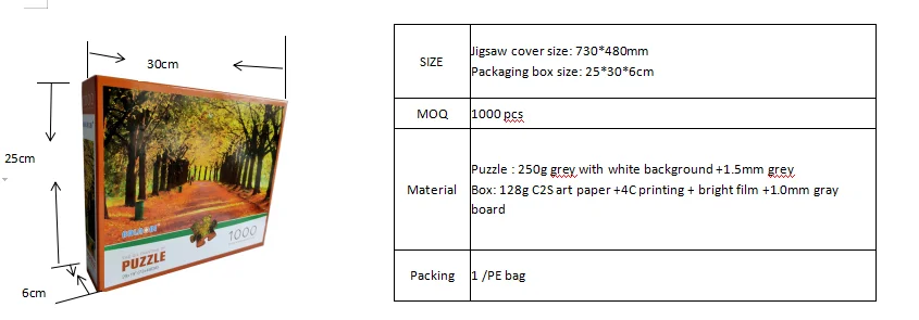 Jigsaw Puzzle 1000Pcs And 500Pcs Adult Autumn Scenery Yellow Forest Avenue Landscape Picture Mosaic Adult Children Puzzle