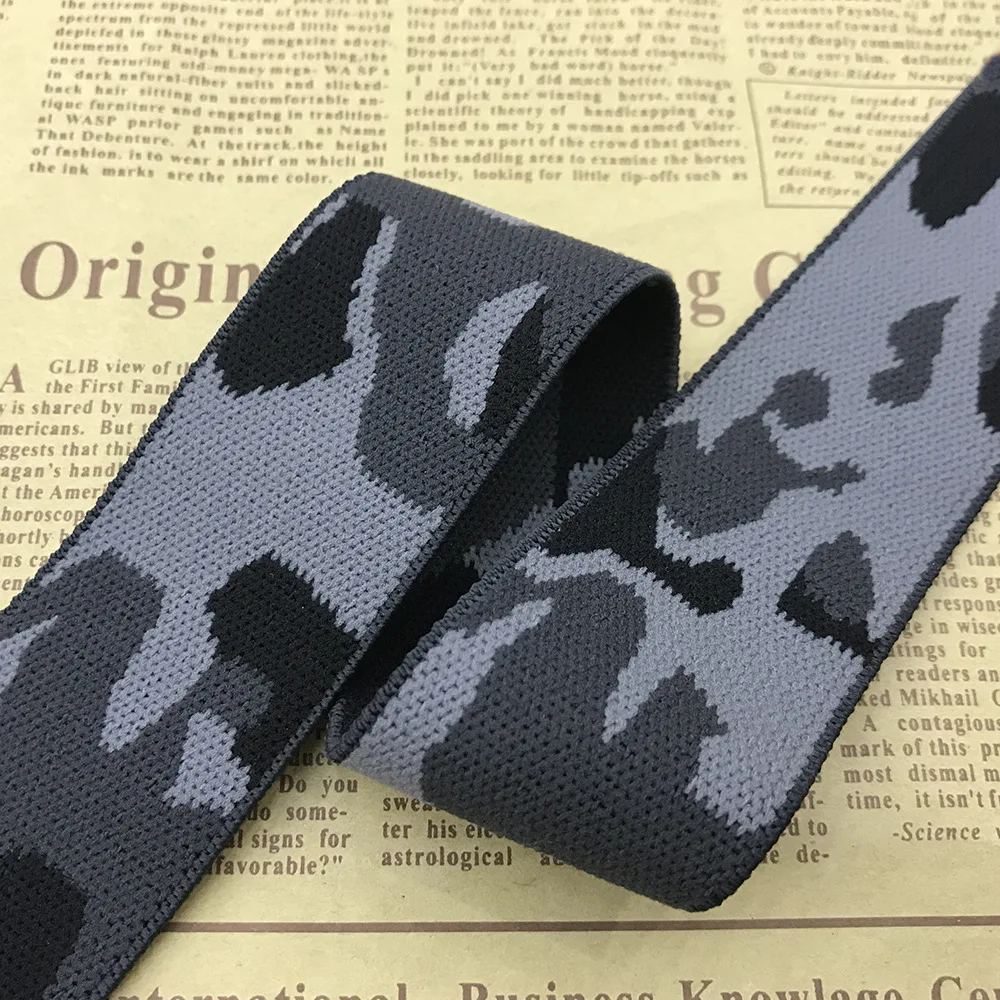 Nylon heat transfer color woven tape camouflage woven tape jacquard elastic band