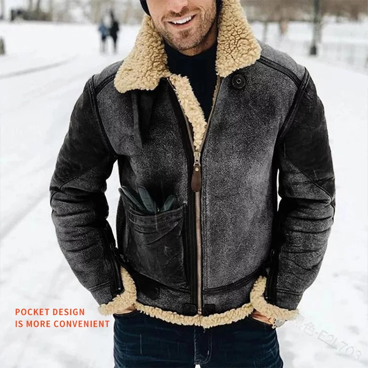 Новая модная зимняя мужская куртка Бомбер пилот ВВС теплый мужской меховой воротник армейская тактическая флисовая однотонная для мужчин
