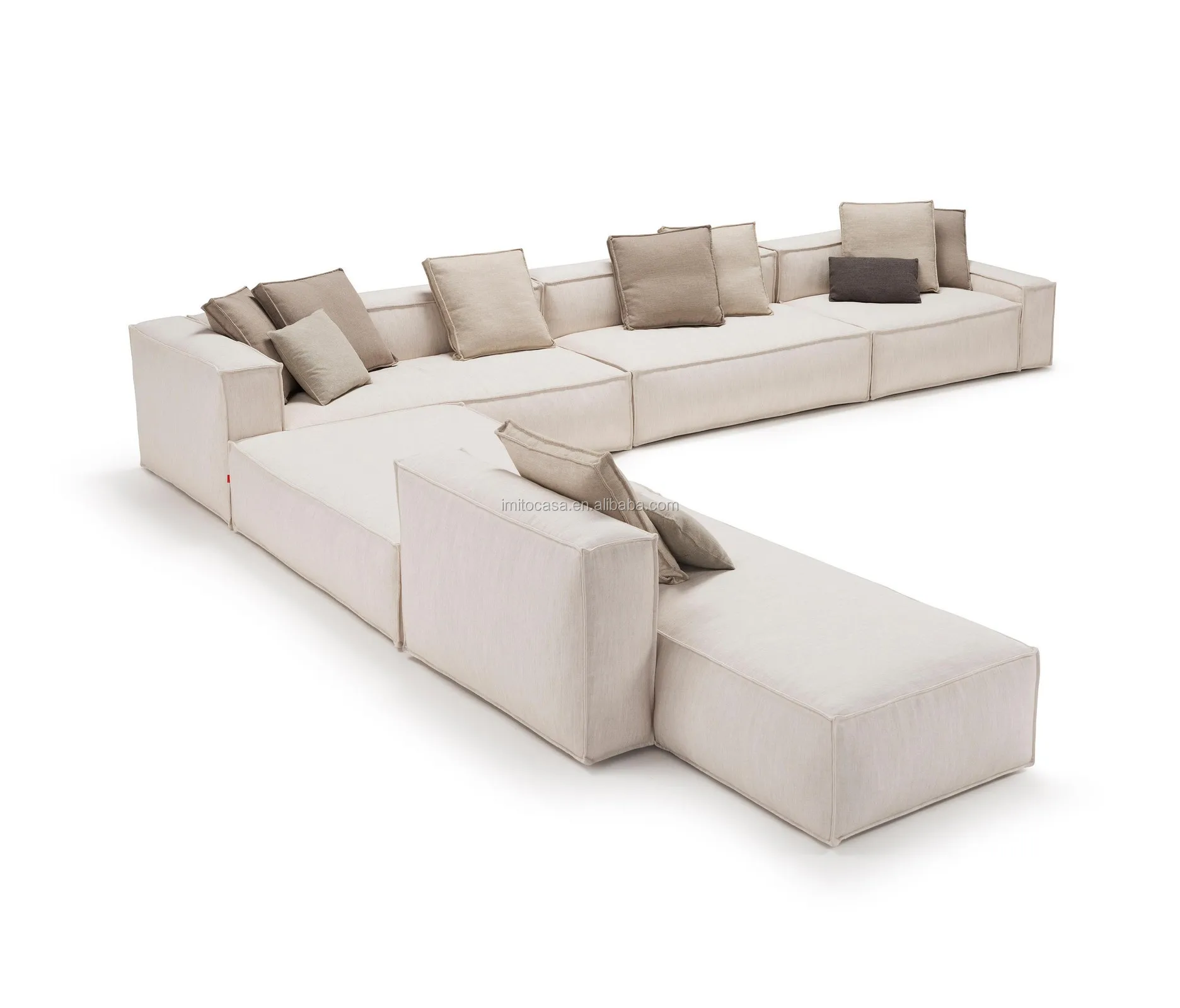 
Italy Luxury Furniture Reconfigurable Sofa Set Modern Special Living Room Flexible Combination Couch Sofa Reclining Fabric Sofa 