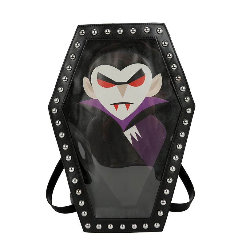 Gothic coffin ita bag custom pin display backpacks China ita purse manufacturer