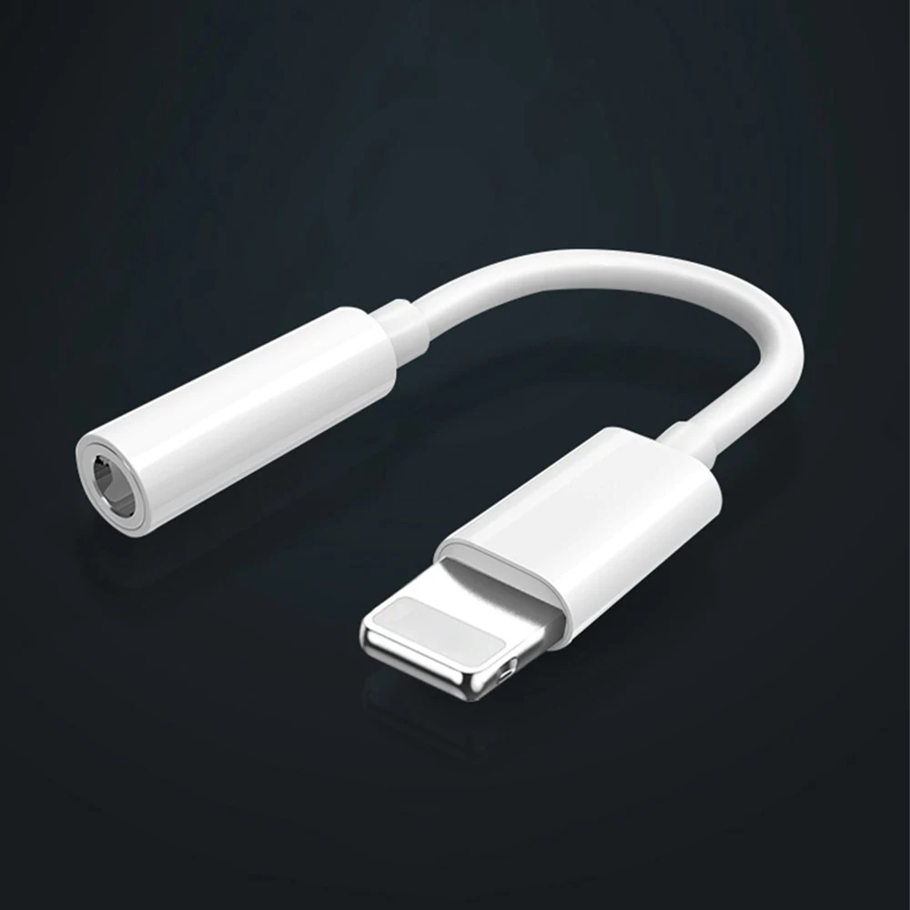 
Aux Audio Lightening to 3.5mm jack adapter 8pin Splitter original DAC chip Headphone cable converter for iphone IOS Device 