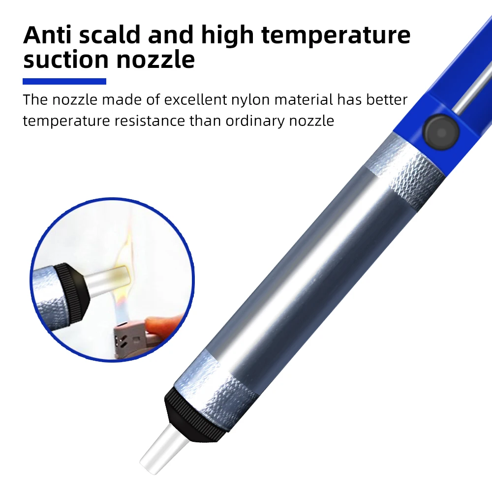 A good bit of suction high temperature resistant solder tin sucker desoldering vacuum pump with one-hand operation