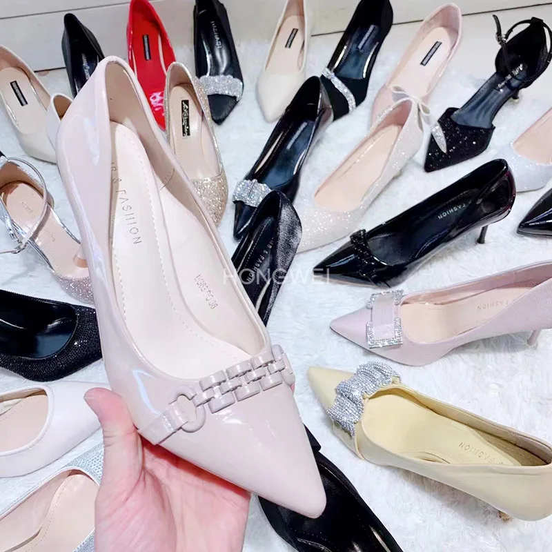 HW-1721 High quality women heels shoes Wholesale Elegant fashion Sexy Ladies High Heel Pumps Single Shoes for Women