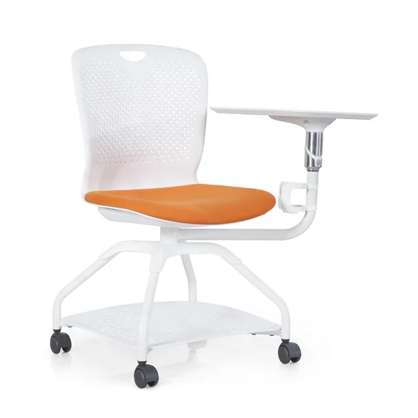 Modern Office PP Chair Writing Board Upholstered Training Chair