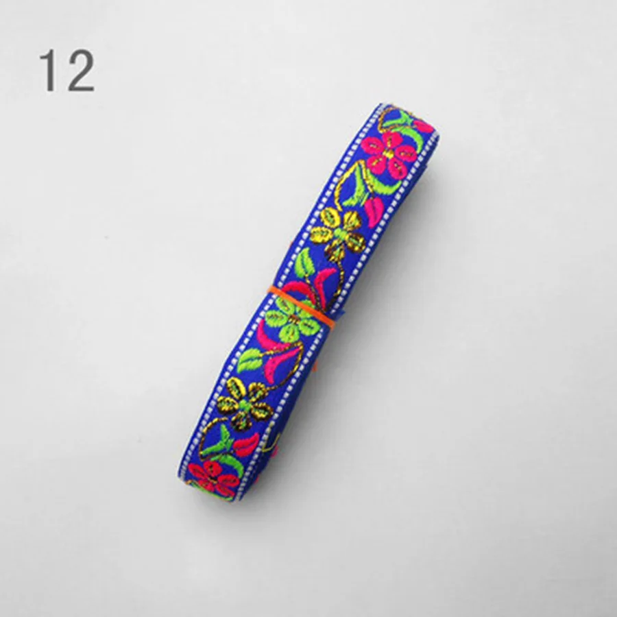 6.8meters/lot Ethnic Embroidery Fabric Lace Sewing Trims 2cm Width Tribal India Boho Fashion Decorative Webbing