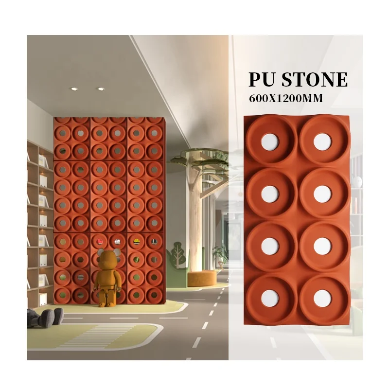 Water Proof Style Decorativo Board Custom Decor Interior 3d Art Pu Foam Stylish Cladding Wall Partition Panels