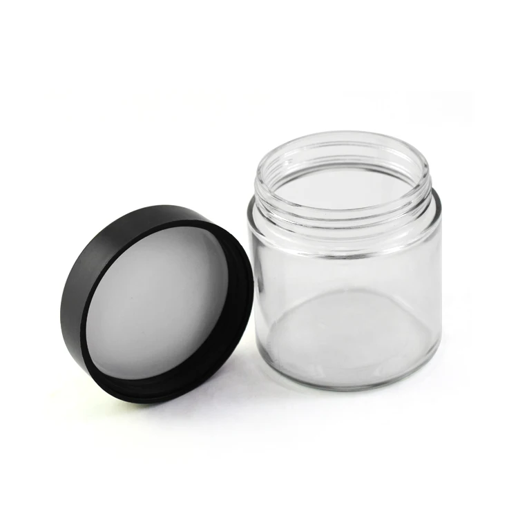 Wholesale Price 10oz 14oz 18oz Child Resistant Wide Mouth food grade Packaging Smell Proof Glass Jar Round With Lid