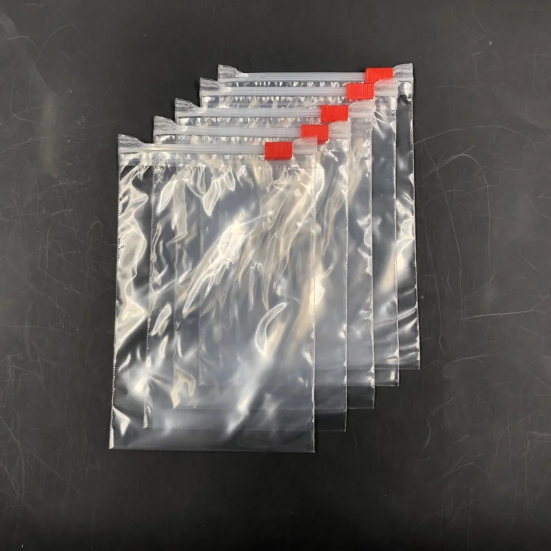 customized Hot selling eco-friendly  reclosable Fresh-keeping Clear zip slider Plastic bag for food