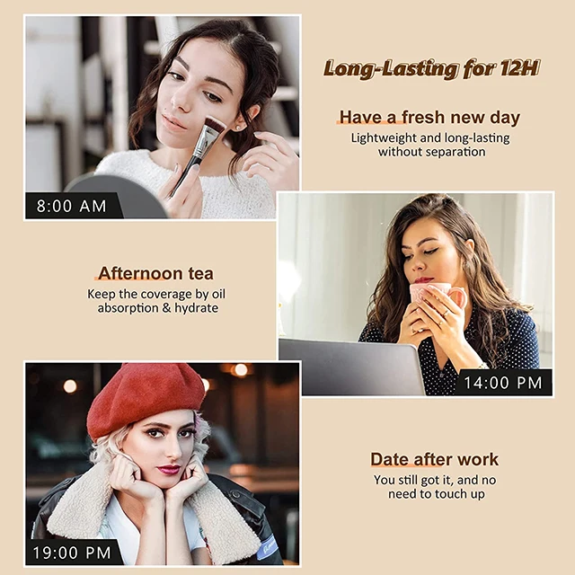 Оптовая продажа, фирменная косметика для макияжа с полным покрытием, матовый консилер, жидкий водостойкий макияж, fv-основа