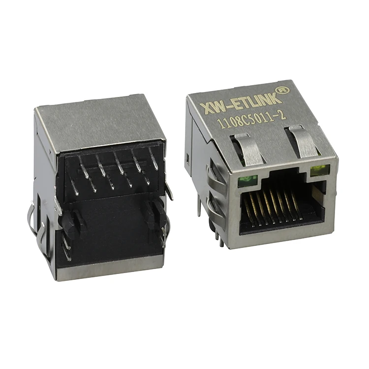 Gigabit JD1-0002NL 1 port POE+ jack rj45 modular 5G 10G 10pin rj45 female connector 8p8c POE ethernet rj45 connector J00-0061NL