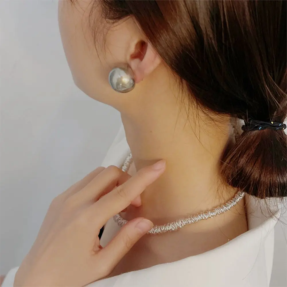 Fashion 20mm large pearl earrings high-end and personalized Hong Kong style pearl earrings for women jewelry