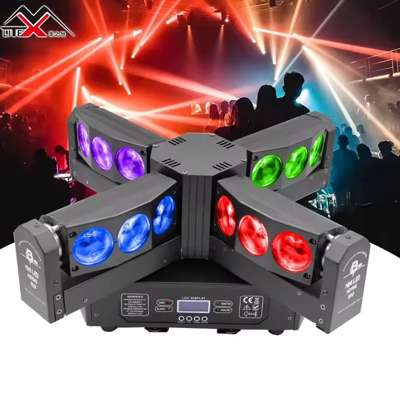Оптовая продажа luces led dmx 12 шт. 10 Вт rgbw 4 в 1 dj светодиодный перекрестный луч движущаяся головка Диско сценическое освещение для вечеринки бар