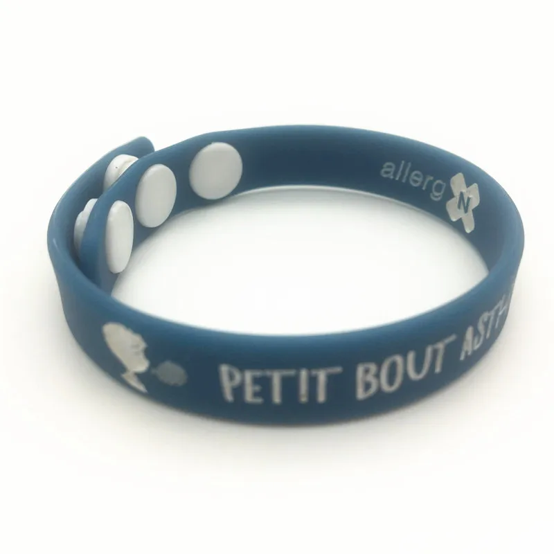 Recycled Jewelry Custom Silicone Adjustable Button Closure Bracelets s