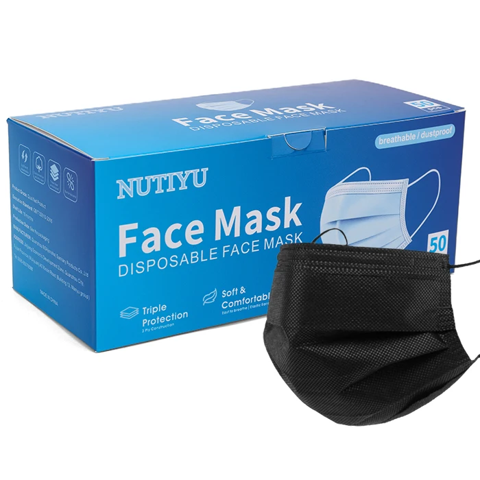 Высокое качество черная маска для лица нетканый материал, изготовленный аэродинамическим способом по технологии Одноразовые 3-слойные пыле/горячий воздух сварочная маска для вечеринки