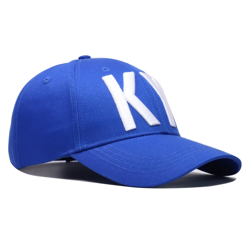 Custom 100% Cotton Unisex Hip Hop Blue One Size Fits All Baseball Caps Hat