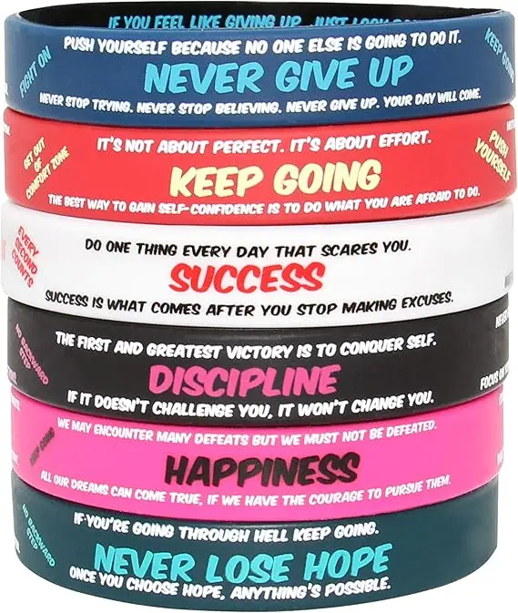 Custom Your Logo Motivational Silicone Wristbands Thick: Unisex - Debossed Bracelets Get Things Done braccilaetti kids