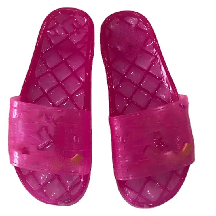 Superior quality transparent crystal jelly slippers luxury brand slippers designer slippers Designer slide