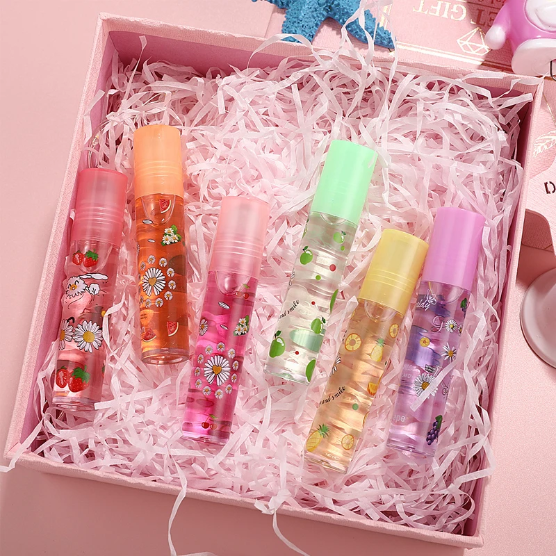 Fruit Lip Gloss Little Flower Daisy Transparent Colorless Lip Oil Lipstick Moisturizing Hydrating Lip Care