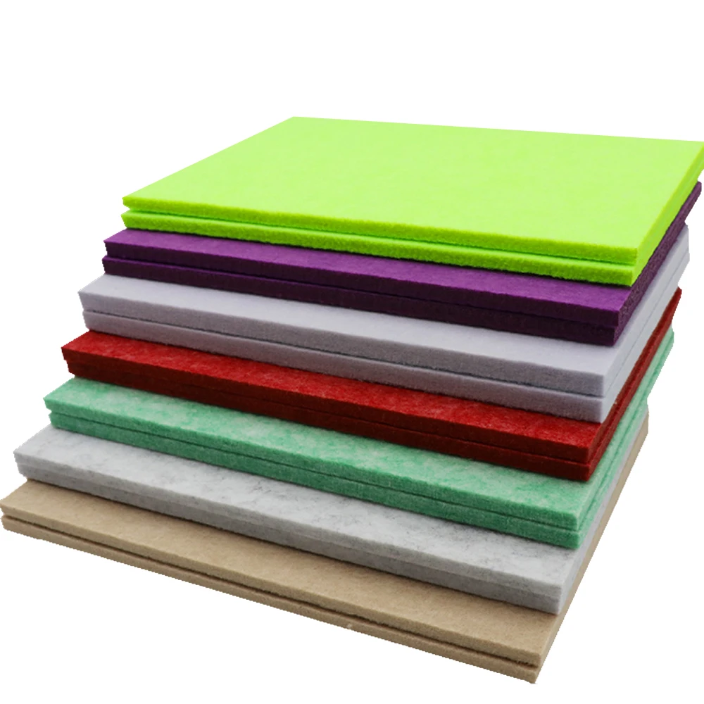 9mm / 12mm Eco High Density Polyester Fiber Acoustic Panel PET Felt Sound Absorbing Ceiling Acoustic Panels