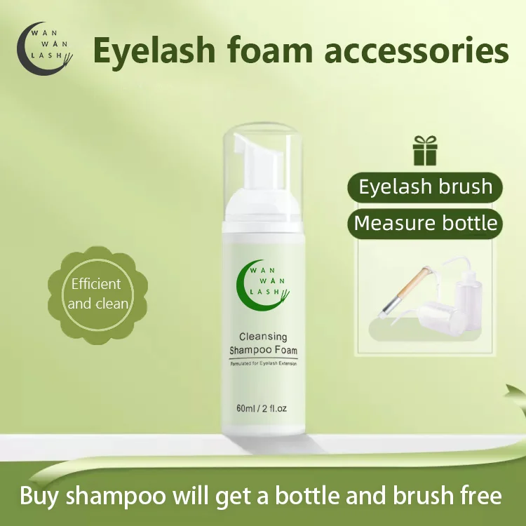 pre lash treatment Skin Friendly Natural Deep Cleansing Eyelash extention Shampoo 60ml Oil Free Lash Foaming Cleanser