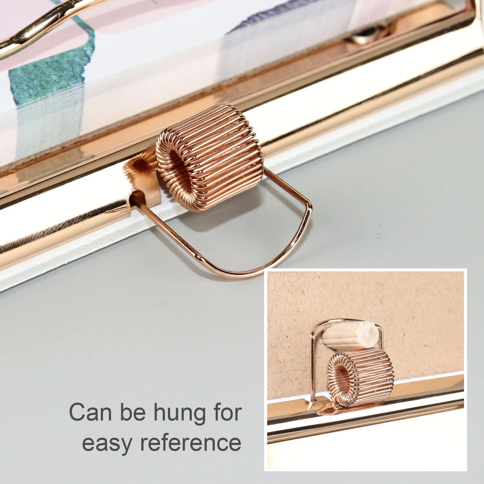 Crocodile Leather Menu Folder Foldable Clipboard White Acrylic 2.5mm Thickness Foldable Clipboard With Pen Insert