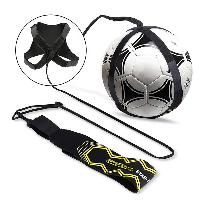 Football kick trainer football training assist hand free throwing only practice equipment for children and adults adjustable